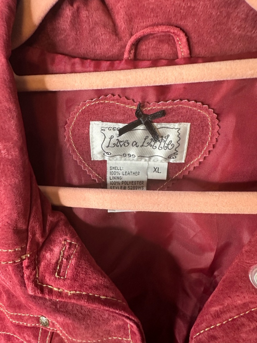 Live a Little Red Suede Leather Jacket